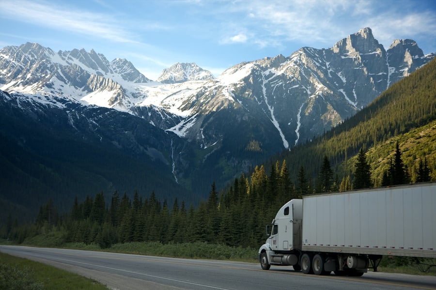 truck on road